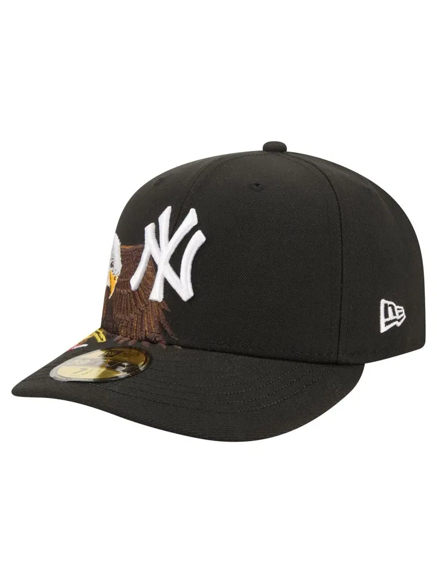 Кепка New Era 59FIFTY с вышивкой, нью-йоркские янки New Era — изображение 3 из 5, черный