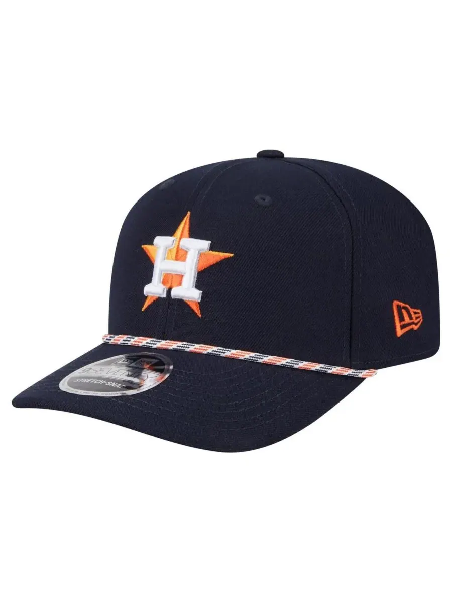 New Era Мужская темно-синяя кепка Houston Astros Multi-Rope 9SEVENTY с эластичными застежками