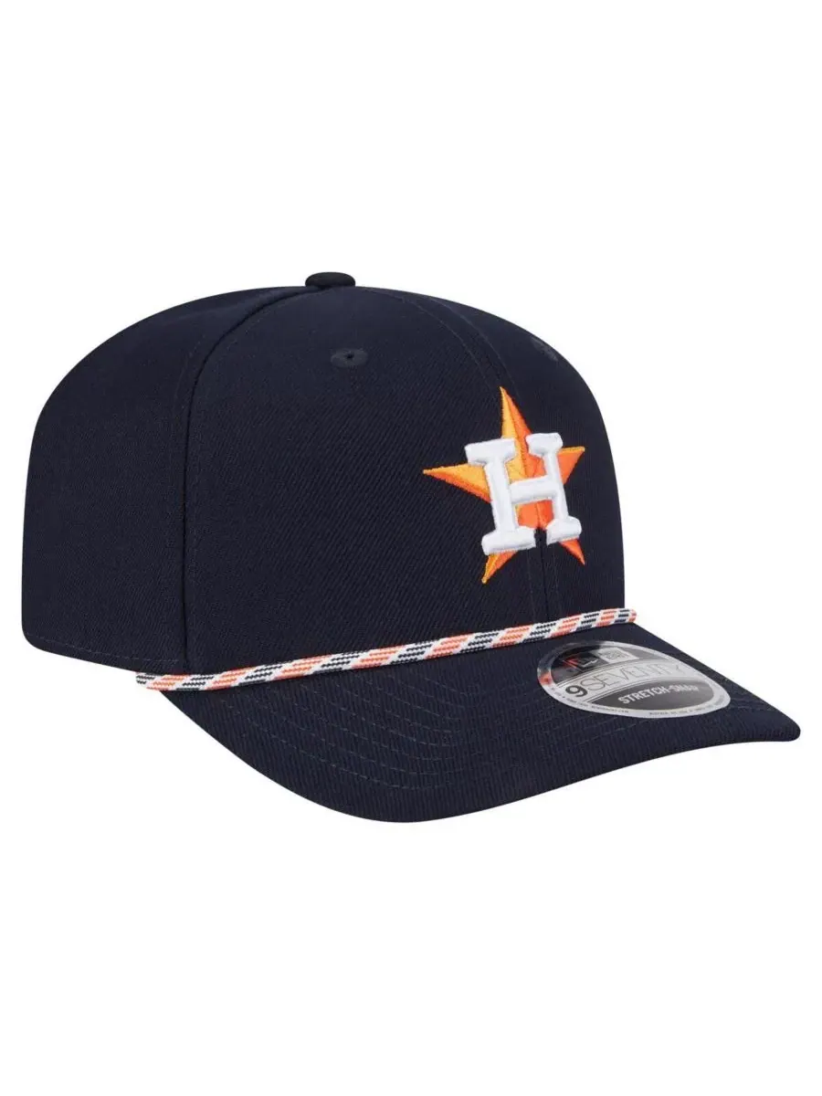 New Era Мужская темно-синяя кепка Houston Astros Multi-Rope 9SEVENTY с эластичными застежками — изображение 4 из 5