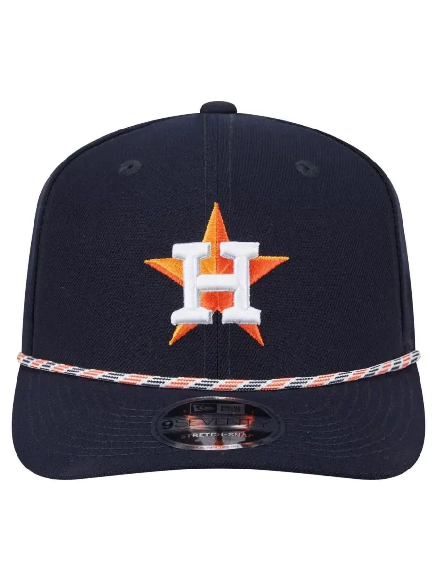 New Era Мужская темно-синяя кепка Houston Astros Multi-Rope 9SEVENTY с эластичными застежками — изображение 5 из 5