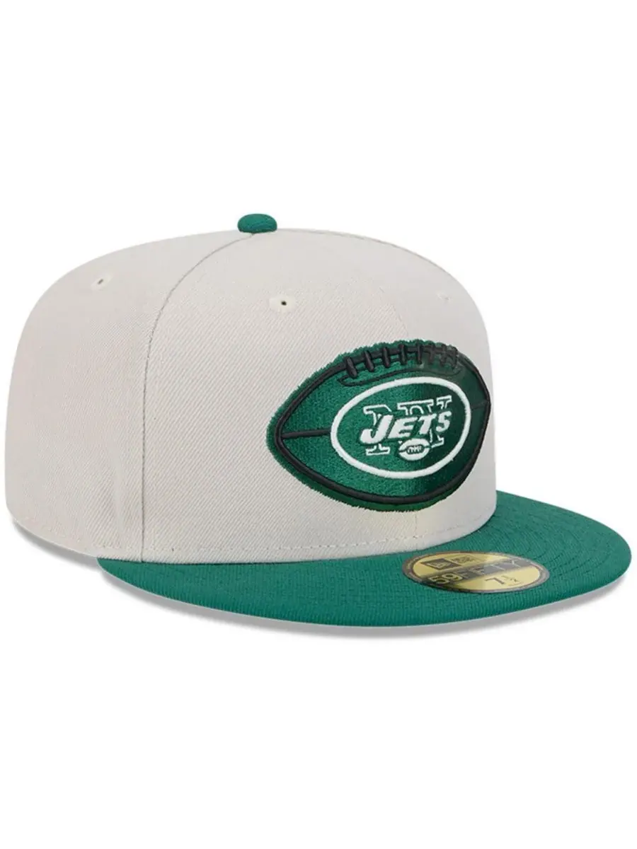 New Era Мужская бейсболка New York Jets 2024 Sideline Historic 59FIFTY — изображение 3 из 4, зеленый