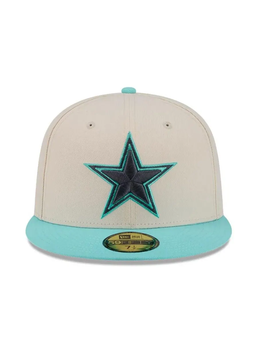 Кепка Dallas Cowboys Two-Tone Color Pack 59FIFTY New Era — изображение 2 из 5, кремовый светлый синий