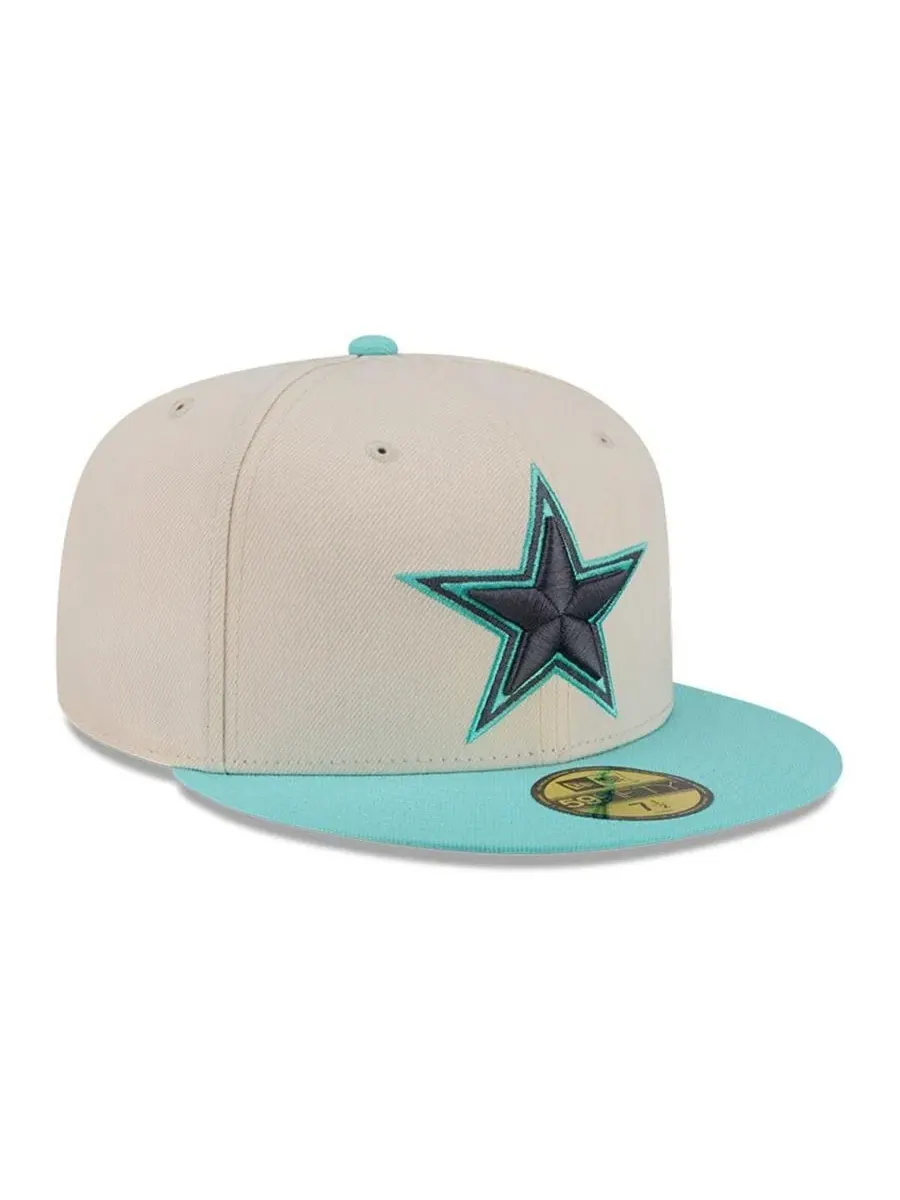 Кепка Dallas Cowboys Two-Tone Color Pack 59FIFTY New Era — изображение 3 из 5, кремовый светлый синий