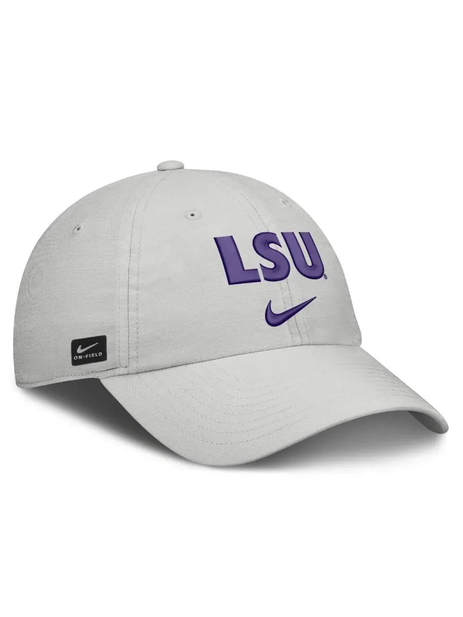 Кепка Nike LSU Tigers 2026 On-Field Gameday Club, серая — изображение 3 из 4, серый