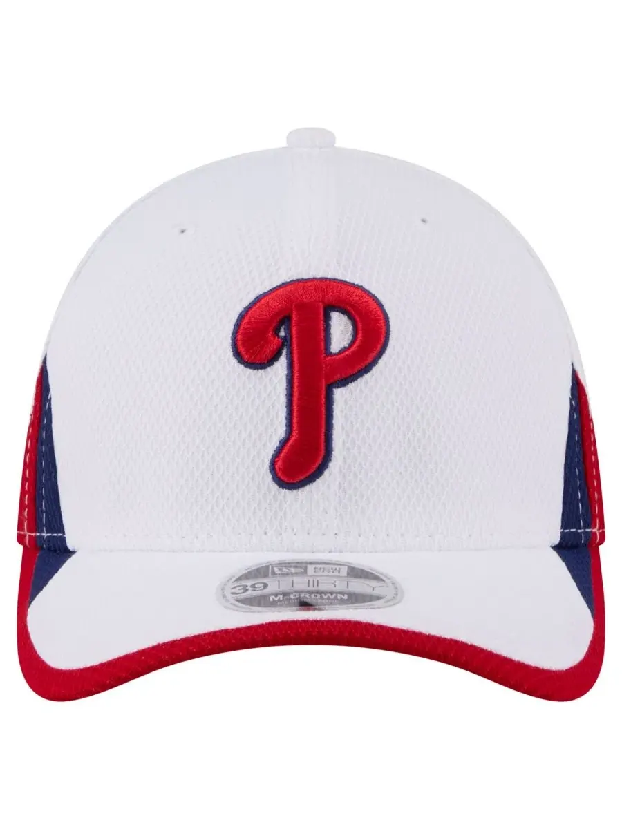 Кепка с вышивкой Philadelphia Phillies, модель 39THIRTY New Era — изображение 2 из 5, белый