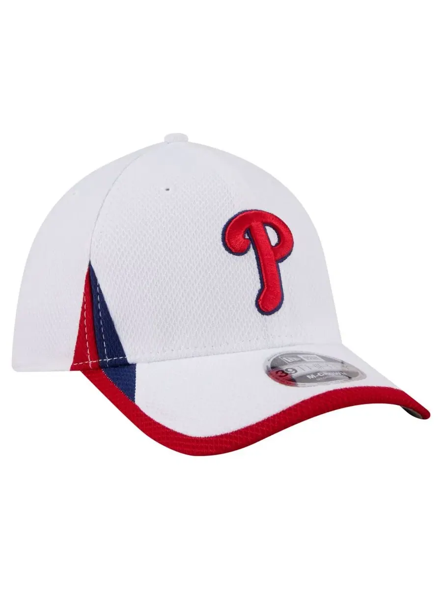 Кепка с вышивкой Philadelphia Phillies, модель 39THIRTY New Era — изображение 3 из 5, белый