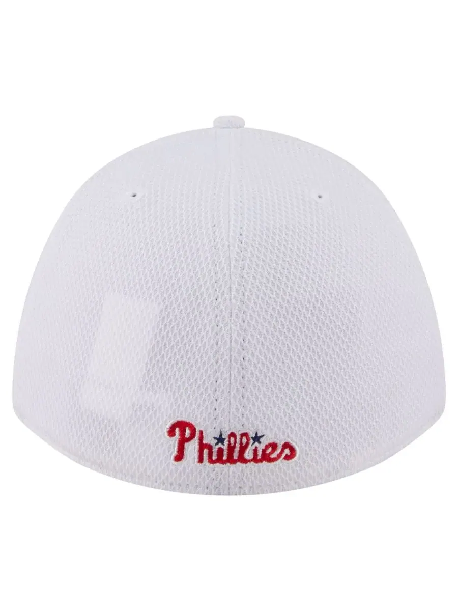 Кепка с вышивкой Philadelphia Phillies, модель 39THIRTY New Era — изображение 4 из 5, белый