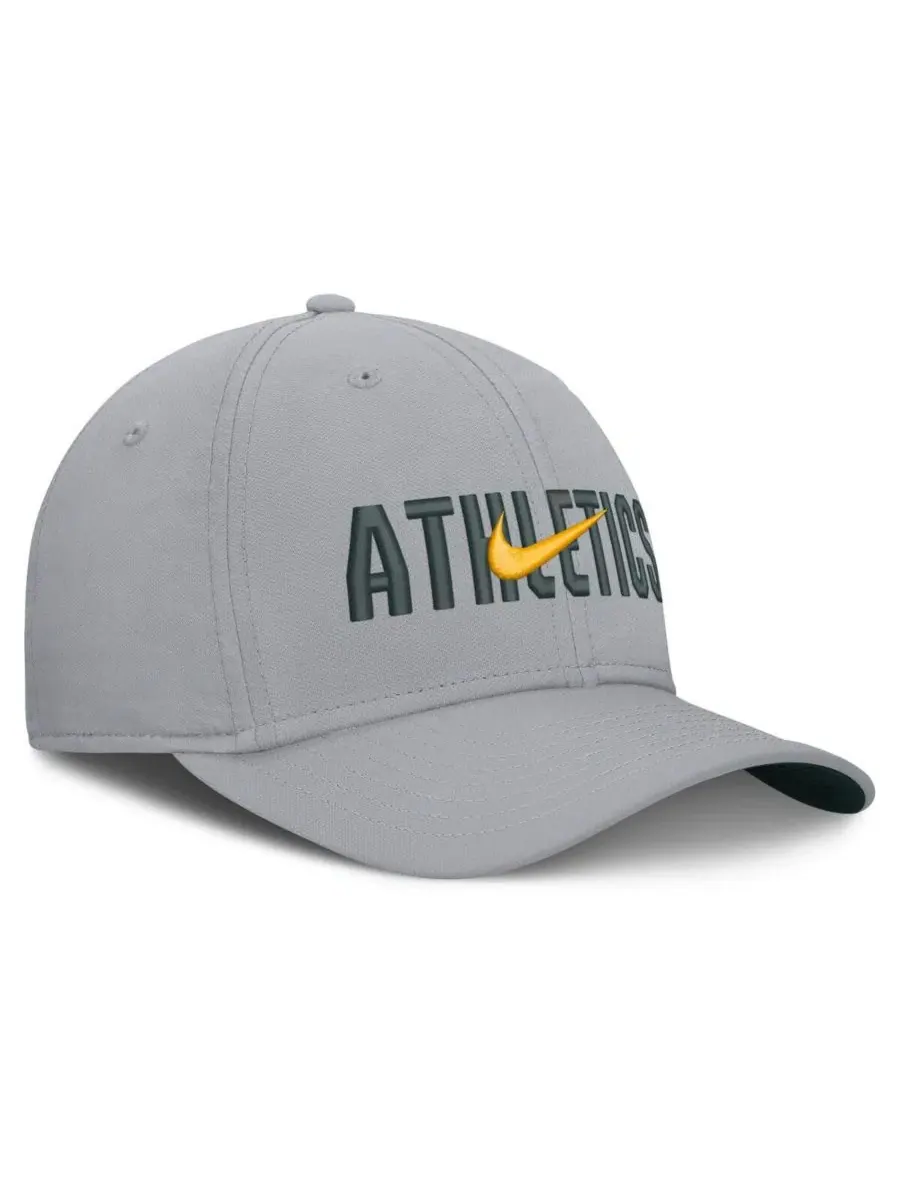 Бейсболка Nike Athletics Primetime Dri-FIT Rise Bozz Flex Hat — изображение 3 из 4, серый