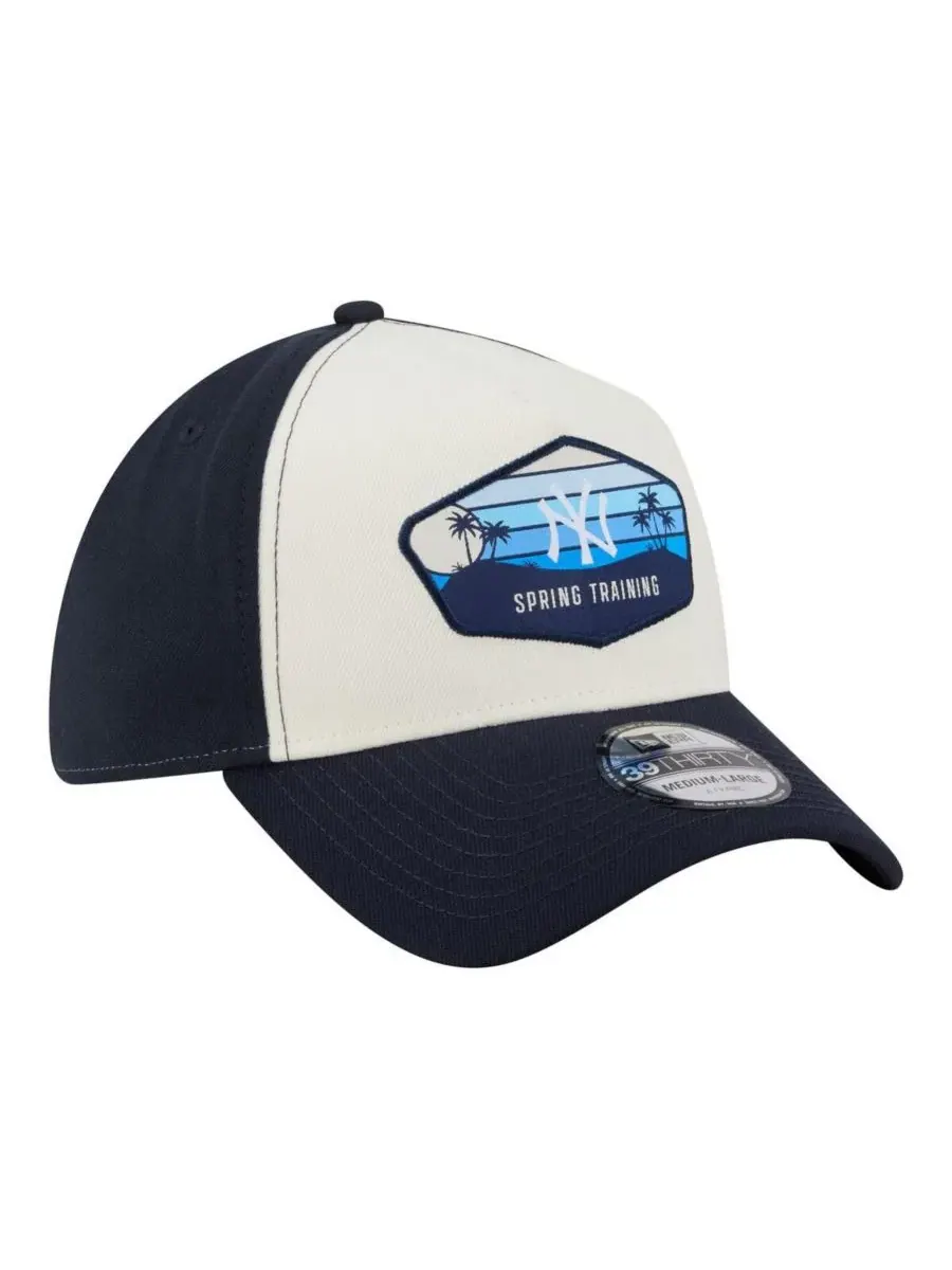 Кепка New Era 39THIRTY Flex с градиентом и патчем Spring Training, New York Yankees — изображение 3 из 4, темно-синий