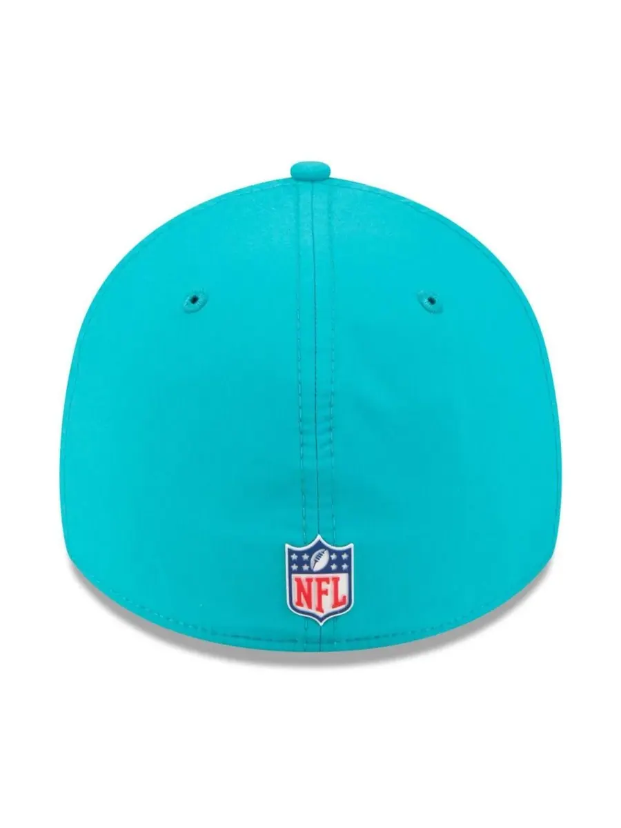 Мужская кепка Aqua Miami Dolphins 2025 Sideline 39THIRTY Flex Hat New Era — изображение 3 из 5, голубой