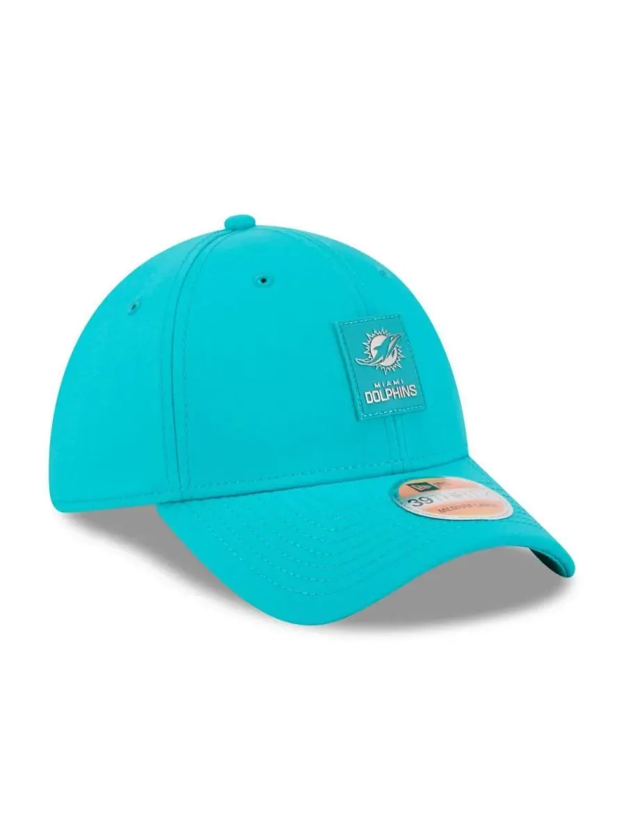 Мужская кепка Aqua Miami Dolphins 2025 Sideline 39THIRTY Flex Hat New Era — изображение 4 из 5, голубой