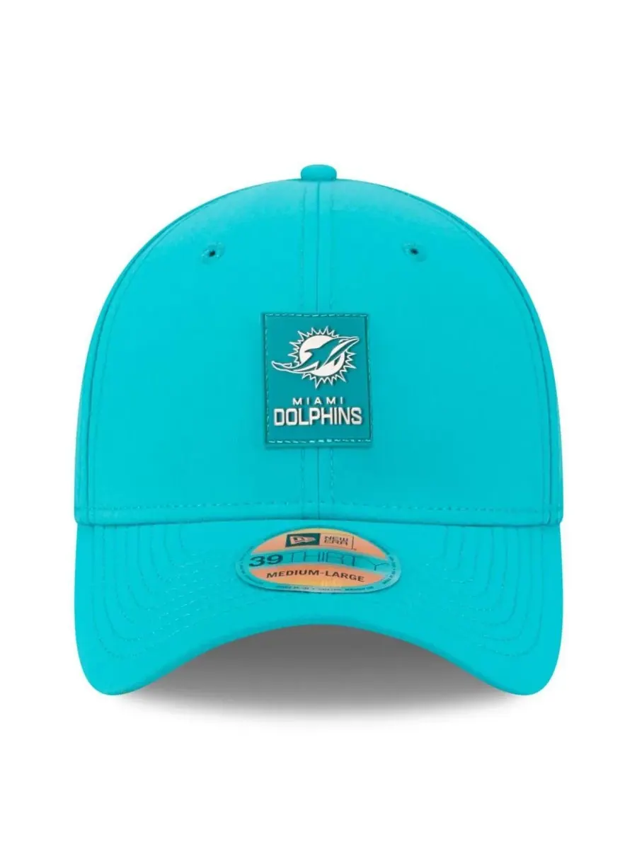 Мужская кепка Aqua Miami Dolphins 2025 Sideline 39THIRTY Flex Hat New Era — изображение 5 из 5, голубой