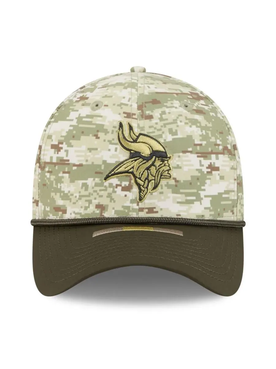 New Era Мужская камуфляжная кепка Minnesota Vikings 2025 Salute to Service 39THIRTY Flex Hat — изображение 5 из 5