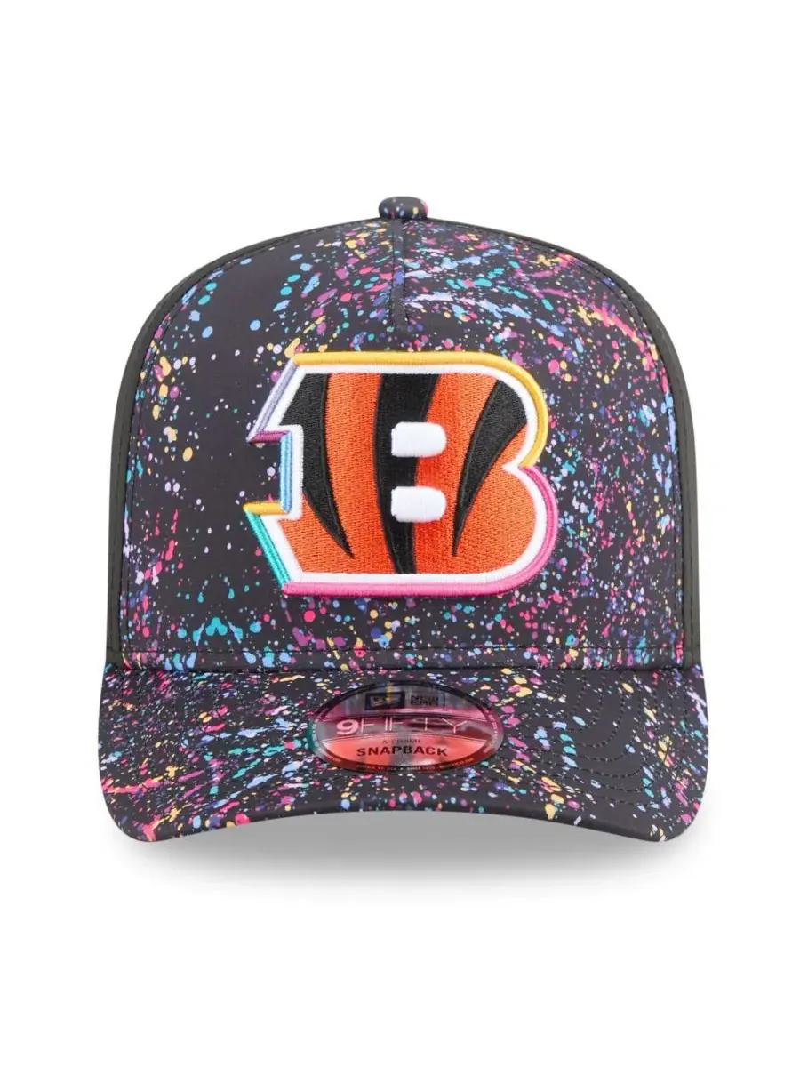 New Era Мужская черная бейсболка Cincinnati Bengals 2025 NFL Crucial Catch A-Frame 9FIFTY Snapback — изображение 3 из 4