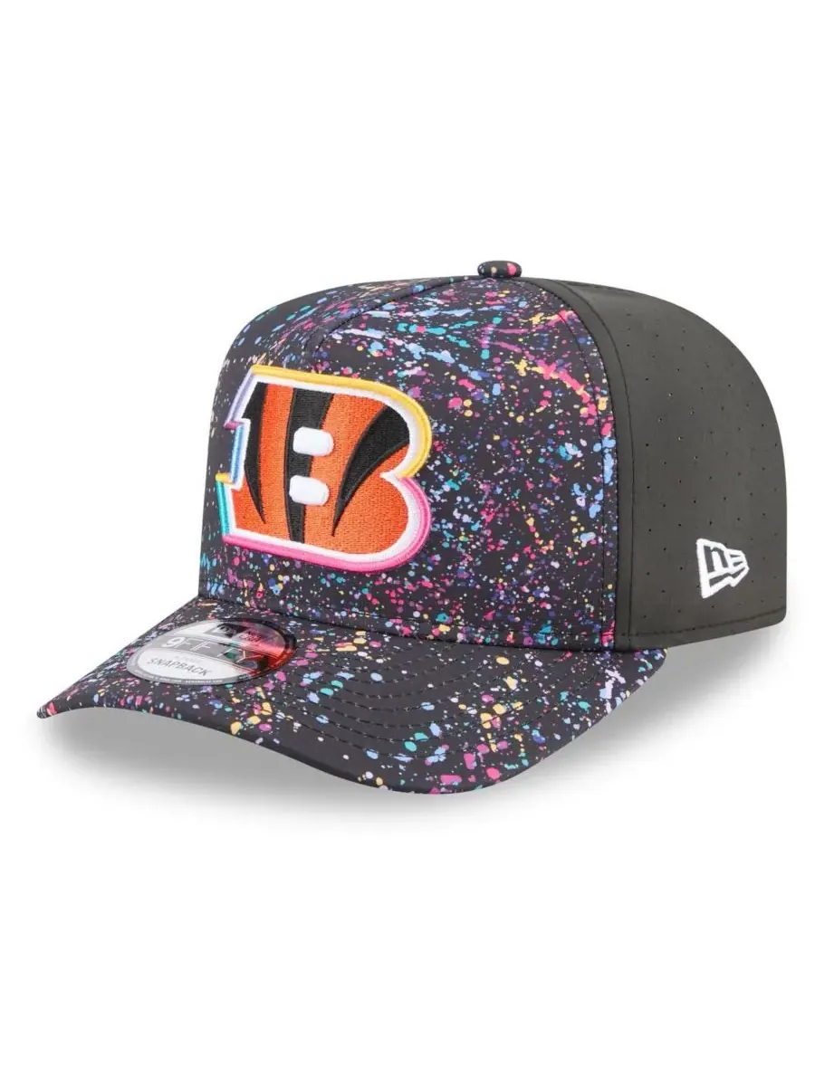 New Era Мужская черная бейсболка Cincinnati Bengals 2025 NFL Crucial Catch A-Frame 9FIFTY Snapback — изображение 4 из 4