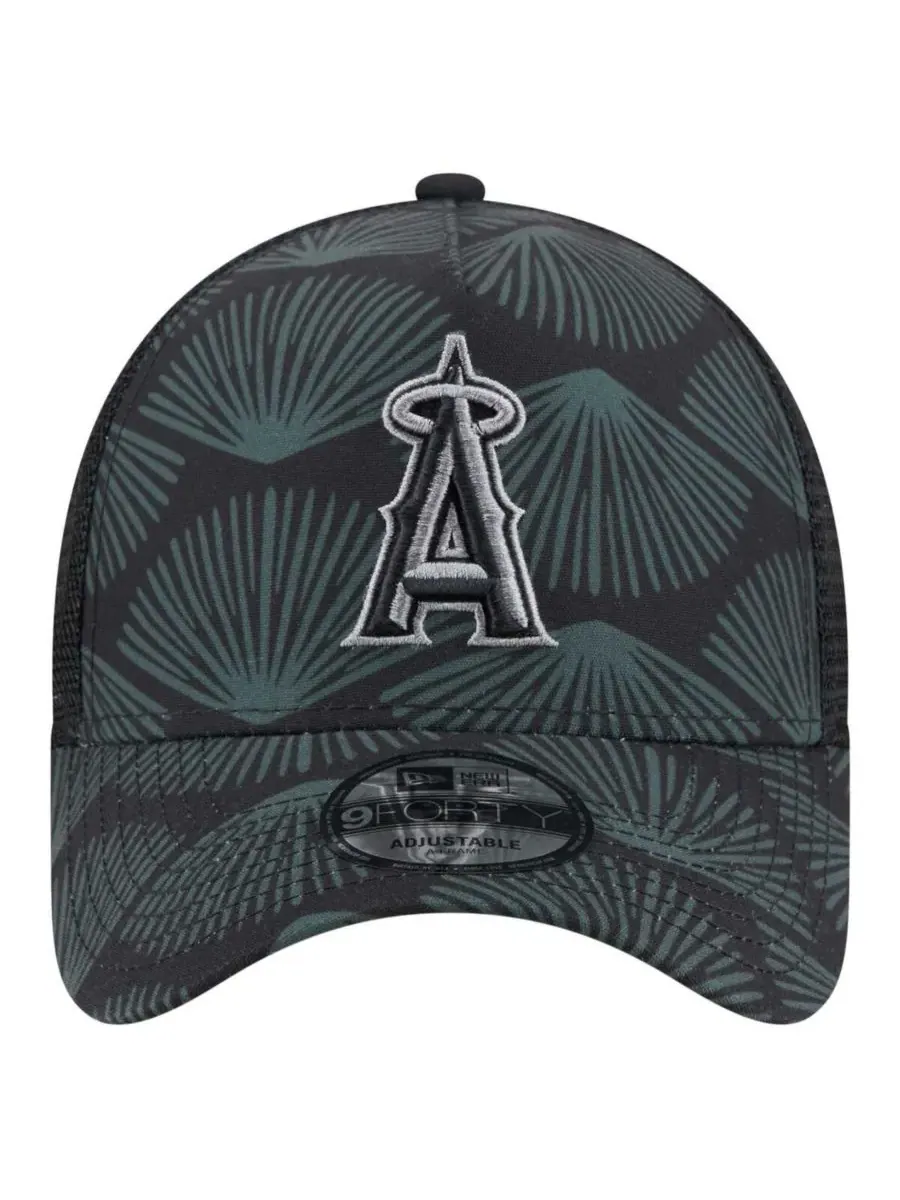 New Era Мужская черная регулируемая кепка-тракер Los Angeles Angels 9FORTY A-Frame — изображение 4 из 5, черный