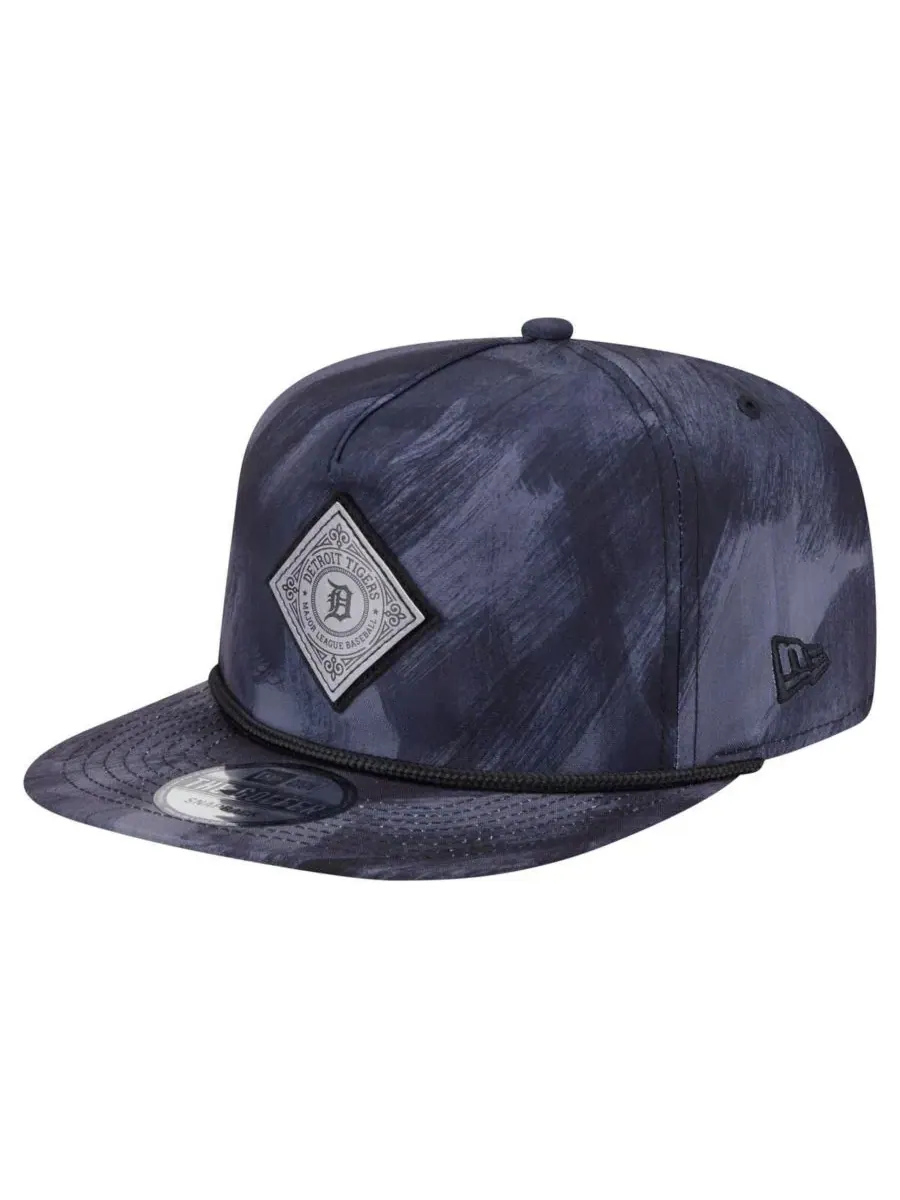 New Era Мужская темно-синяя бейсболка-снепбек с принтом команды Detroit Tigers