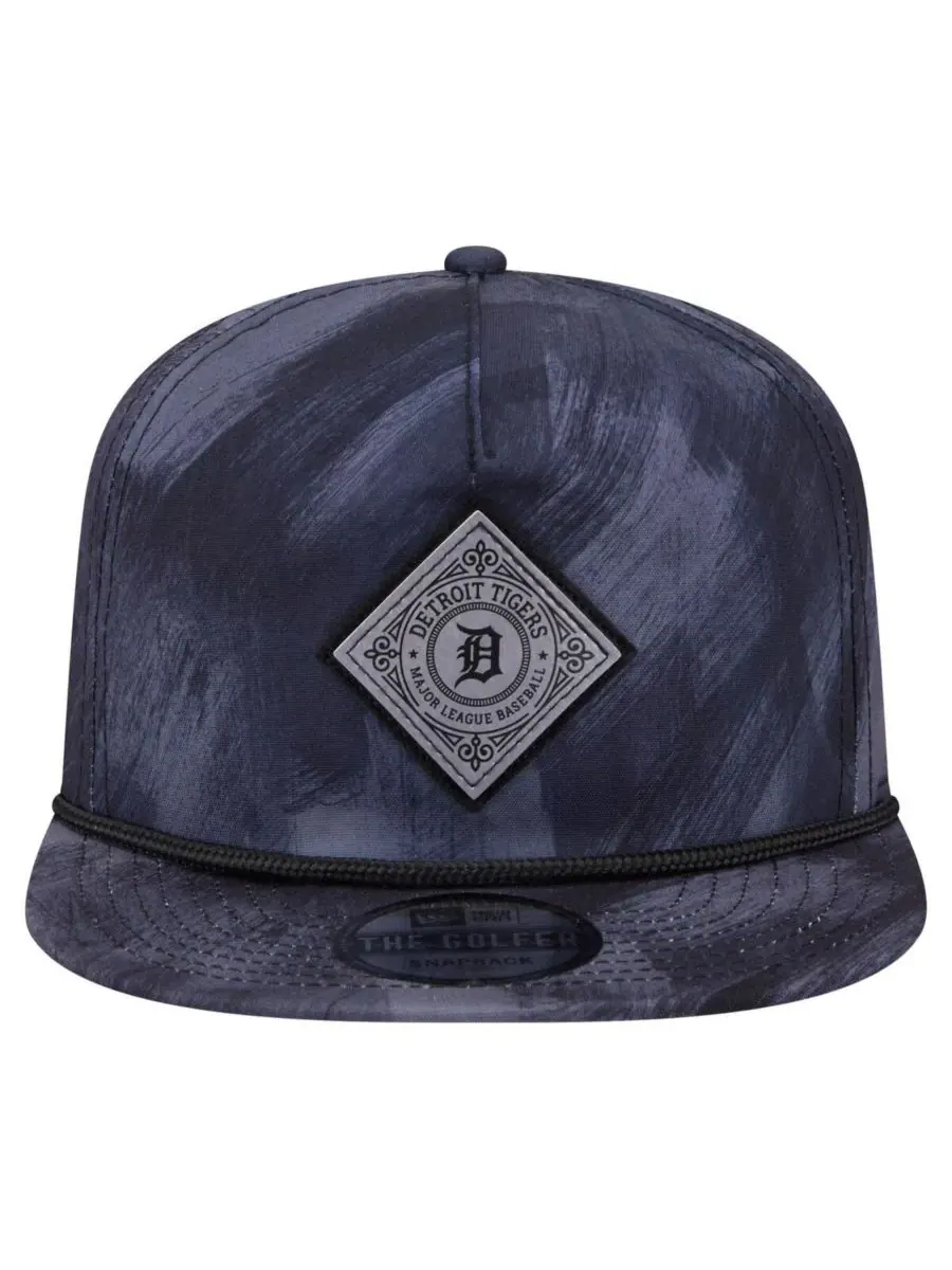 New Era Мужская темно-синяя бейсболка-снепбек с принтом команды Detroit Tigers — изображение 2 из 4, темно-синий