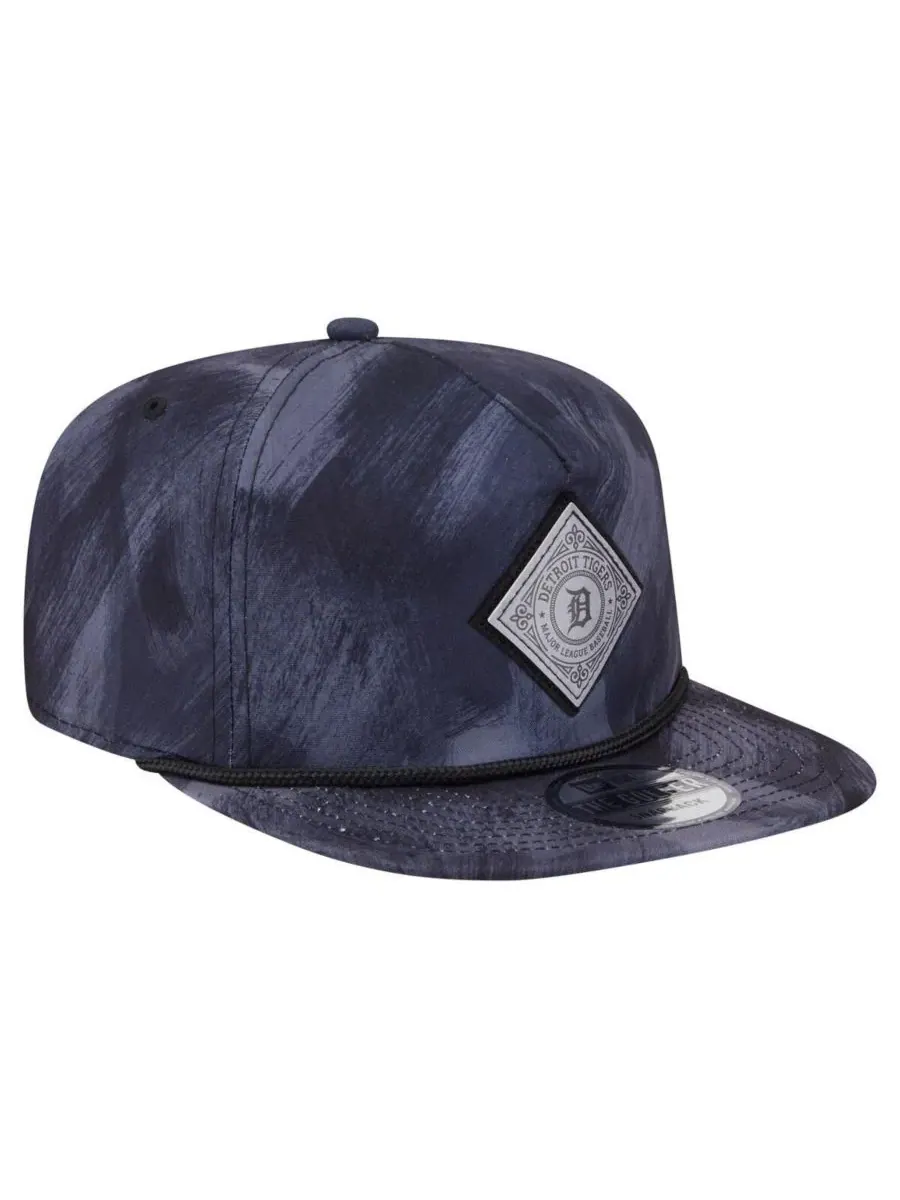 New Era Мужская темно-синяя бейсболка-снепбек с принтом команды Detroit Tigers — изображение 3 из 4, темно-синий