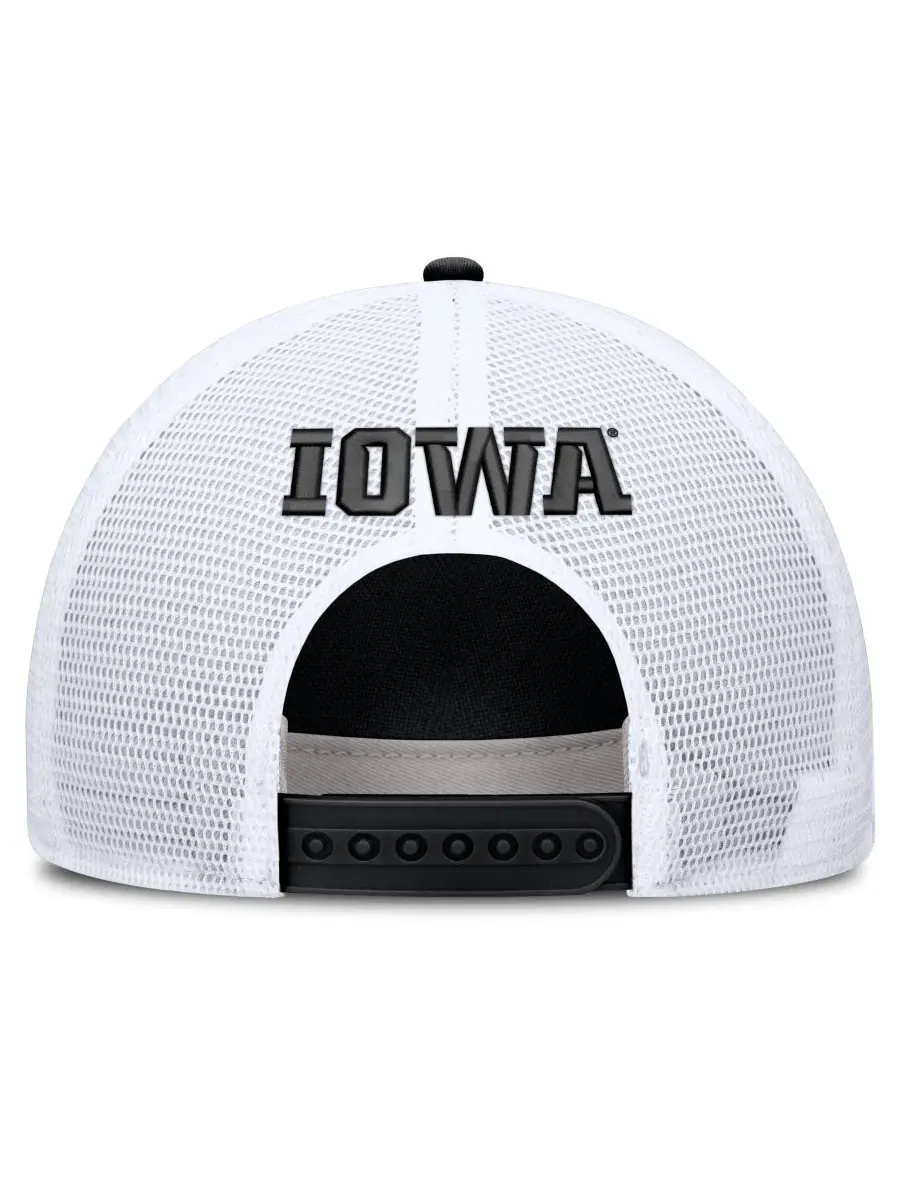 Бейсболка Nike Iowa Hawkeyes 2026 On-Field Gameday Rope Trucker — изображение 4 из 4, черный белый