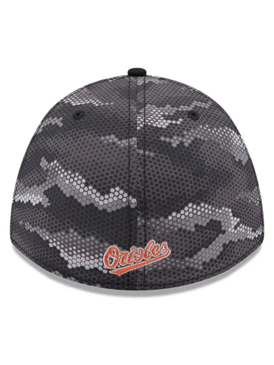 Кепка с козырьком с камуфляжным принтом, модель Camo 39THIRTY A-Frame New Era — изображение 4 из 5, черный