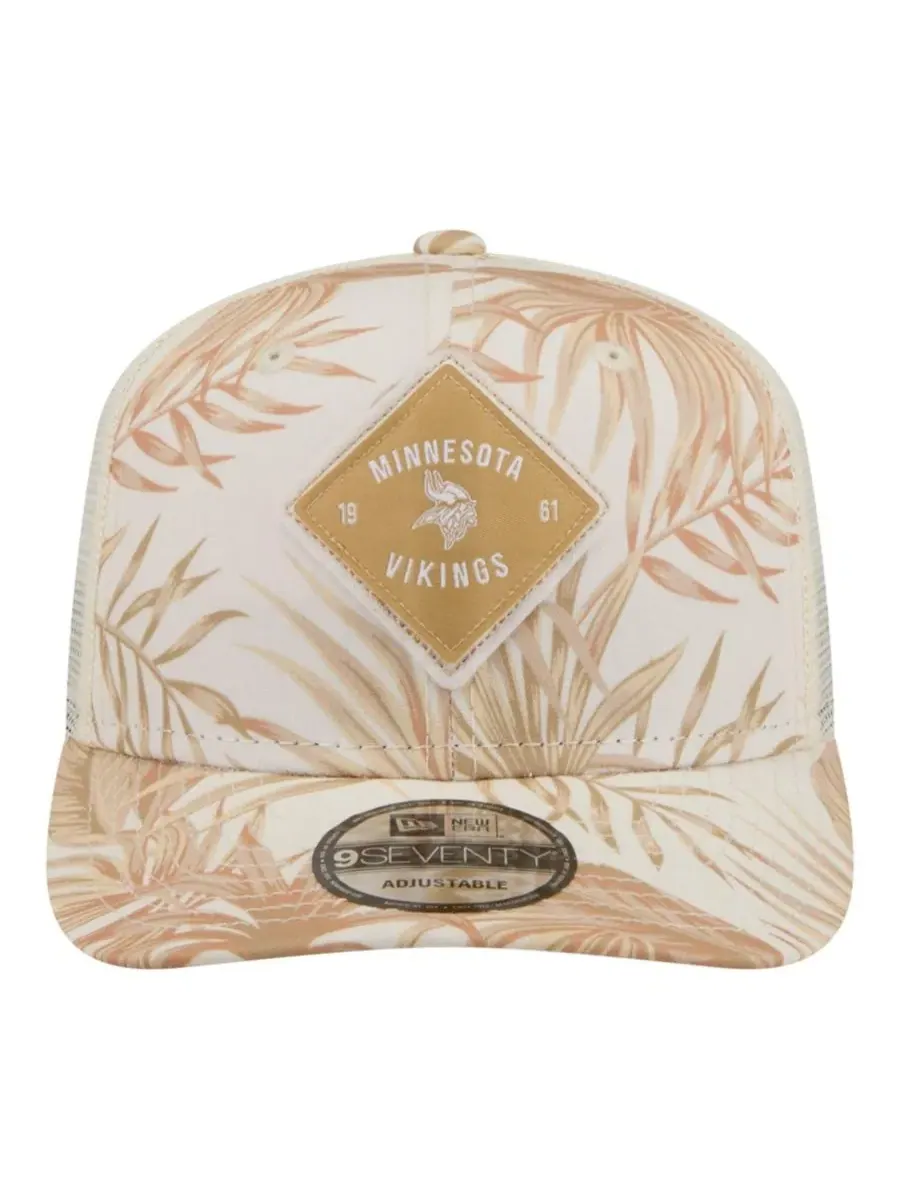 Бейсболка-тракер New Era Minnesota Vikings Tonal Palm 9SEVENTY — изображение 2 из 7, бежевый