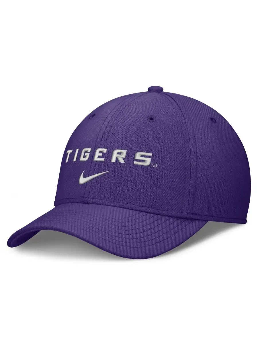 Кепка LSU Tigers Rise On-Field Swoosh Flex Dri-FIT с вышивкой Nike