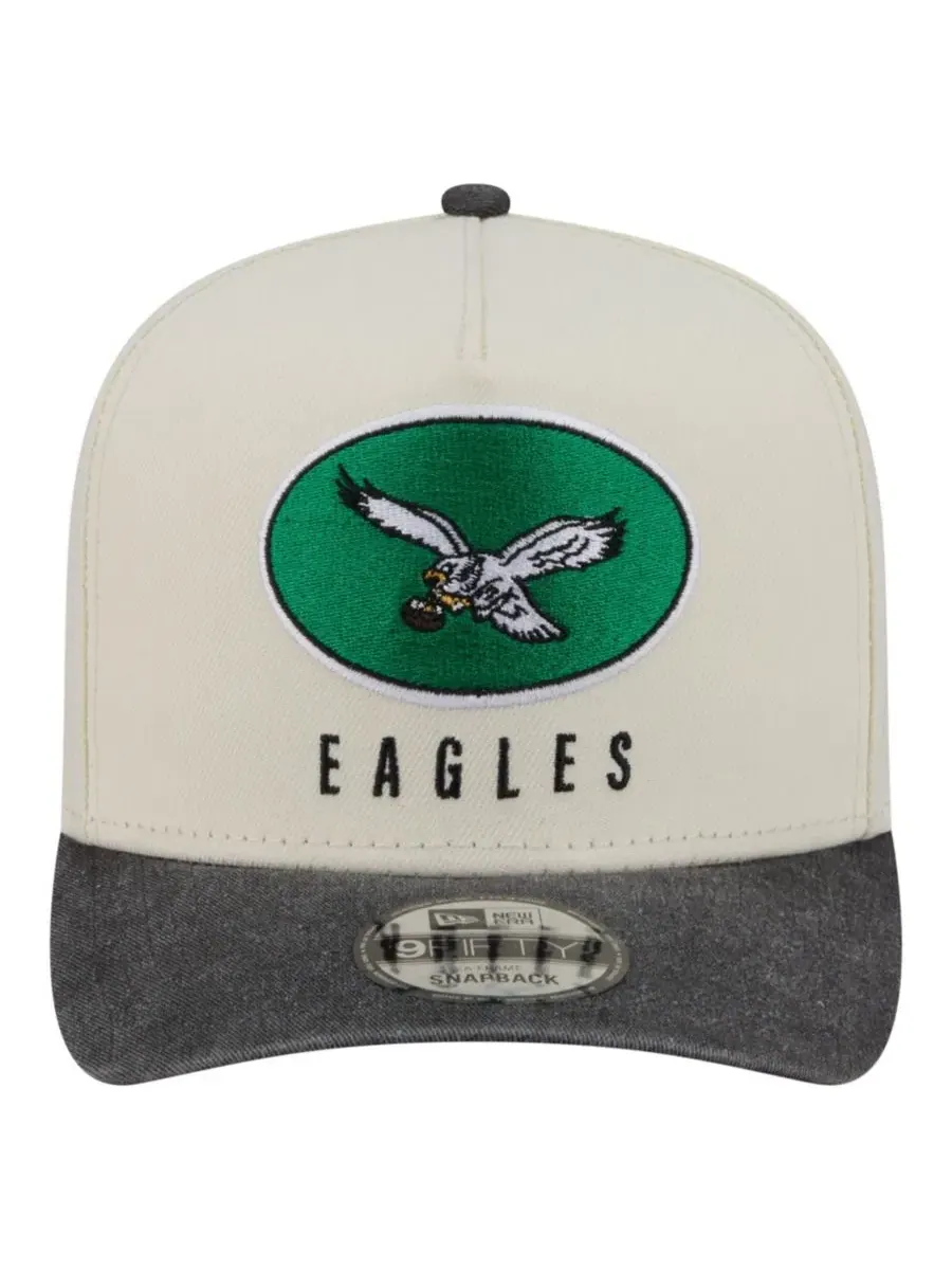 Кепка-снепбек с козырьком Philadelphia Eagles New Era — изображение 5 из 5, кремовый черный