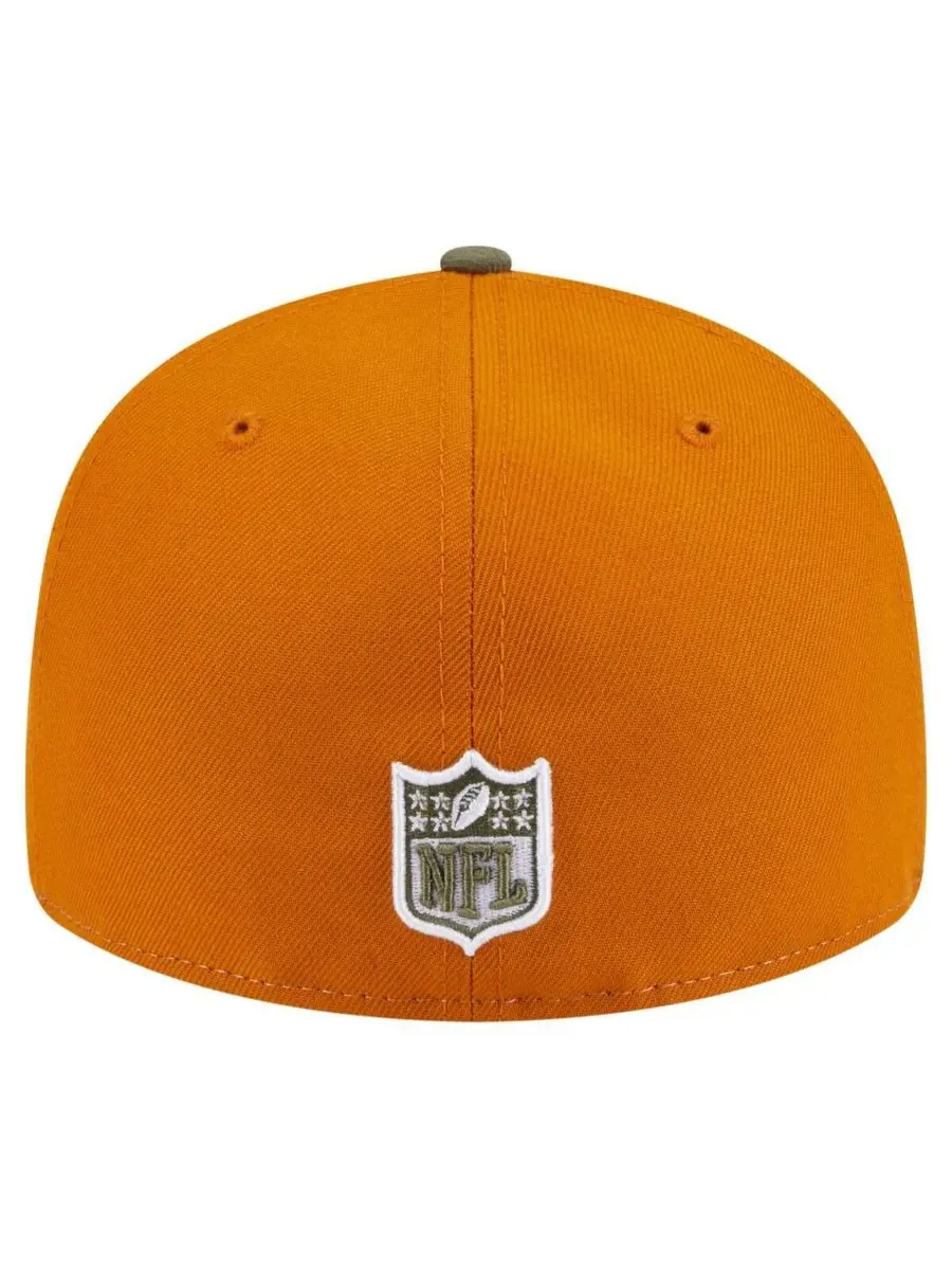 New Era Мужская кепка San Francisco 49ers Two-Tone Color Pack Split Panel 59FIFTY — изображение 3 из 5, оливковый коричневый