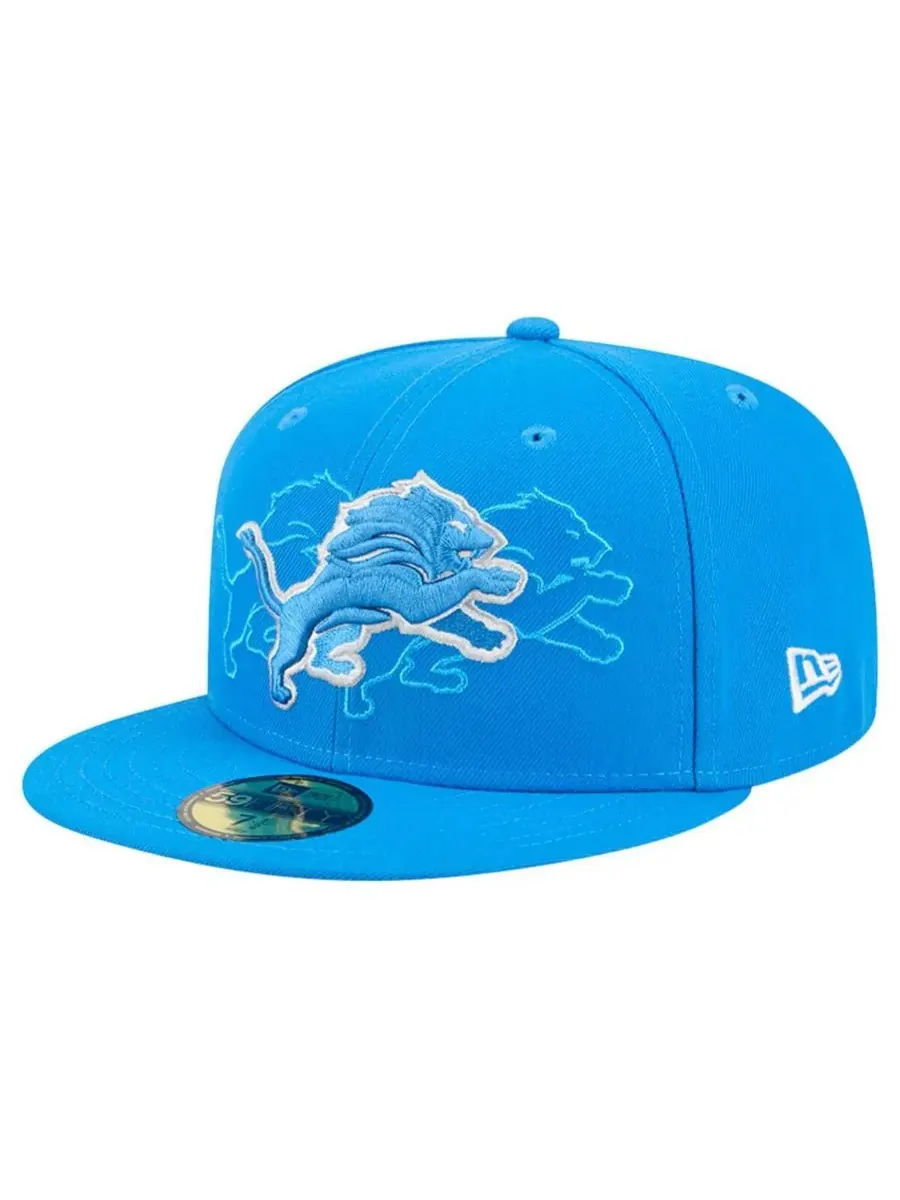New Era Мужская синяя бейсболка Detroit Lions Tri-Hit 59FIFTY Fitted Hat