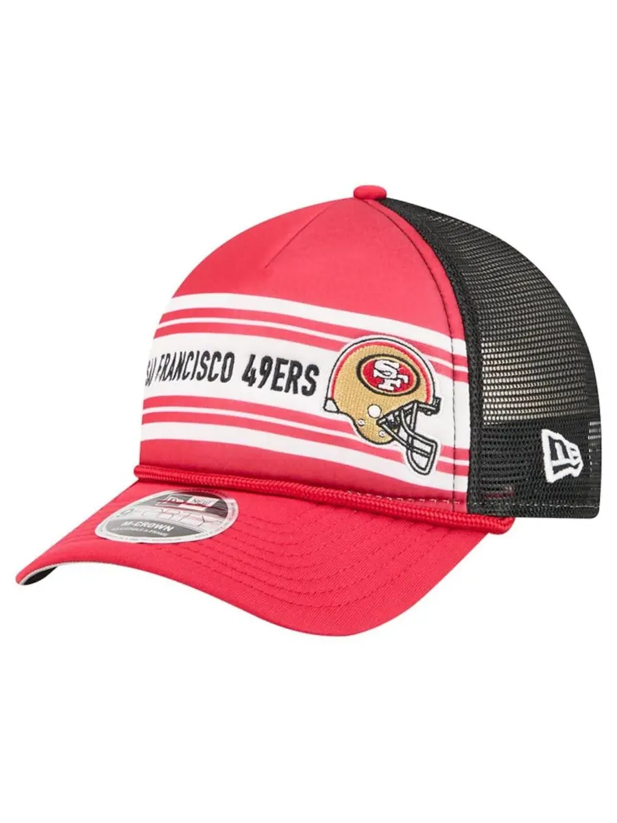 New Era Мужская красная регулируемая кепка San Francisco 49ers Linear A-Frame 9FORTY