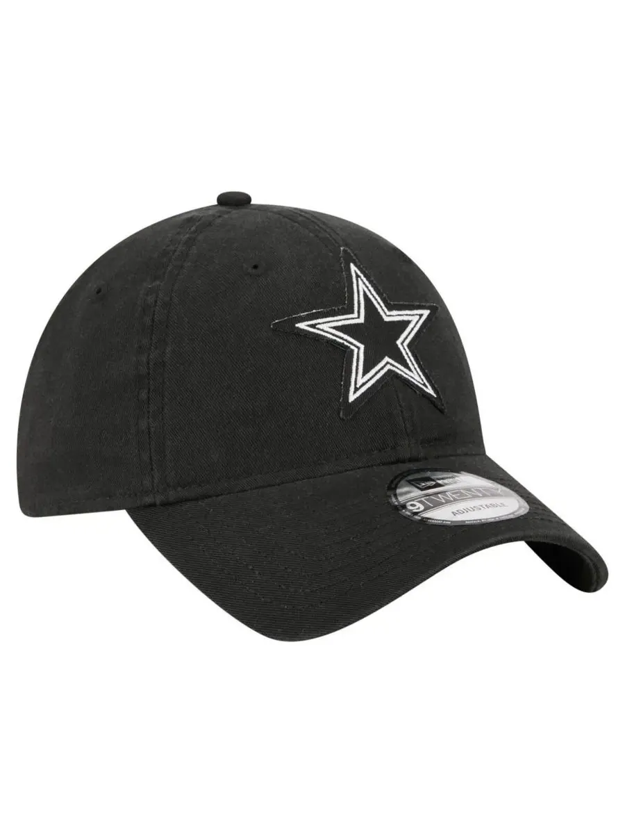 New Era Мужская черная регулируемая кепка Dallas Cowboys Stamp 9TWENTY — изображение 2 из 5, черный