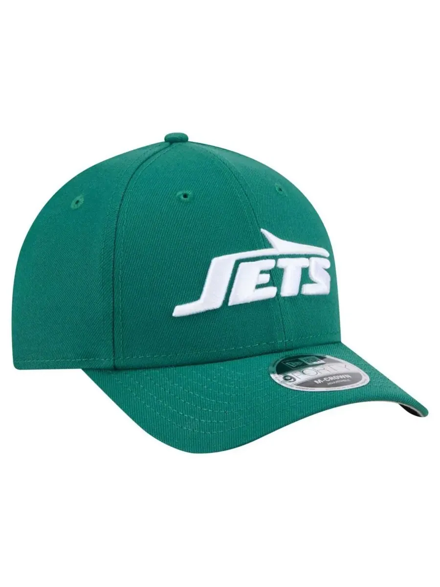 New Era Мужская зеленая кепка New York Jets Team Collection 9FORTY с регулируемой высотой тульи — изображение 4 из 5, зеленый