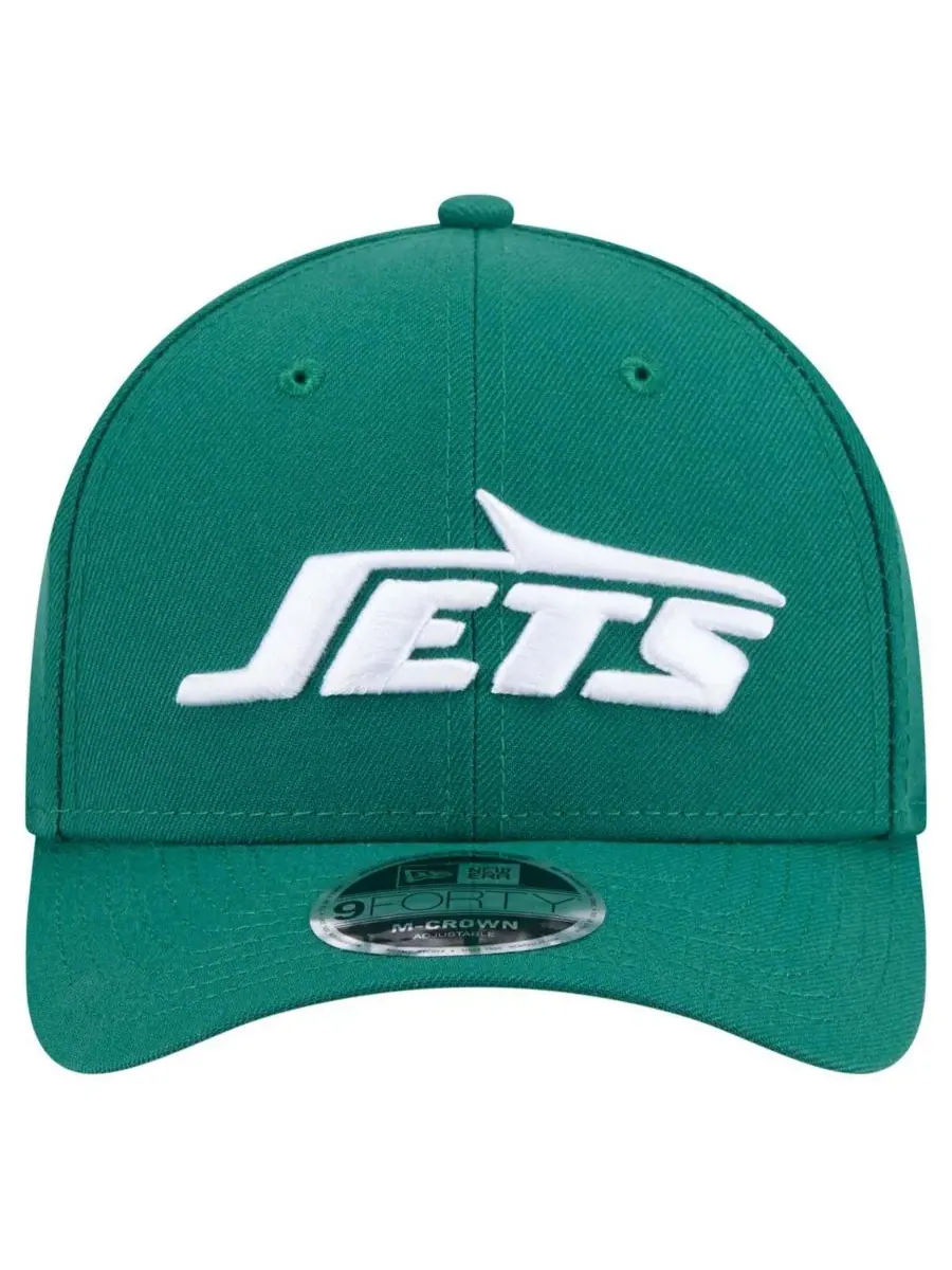 New Era Мужская зеленая кепка New York Jets Team Collection 9FORTY с регулируемой высотой тульи — изображение 5 из 5, зеленый