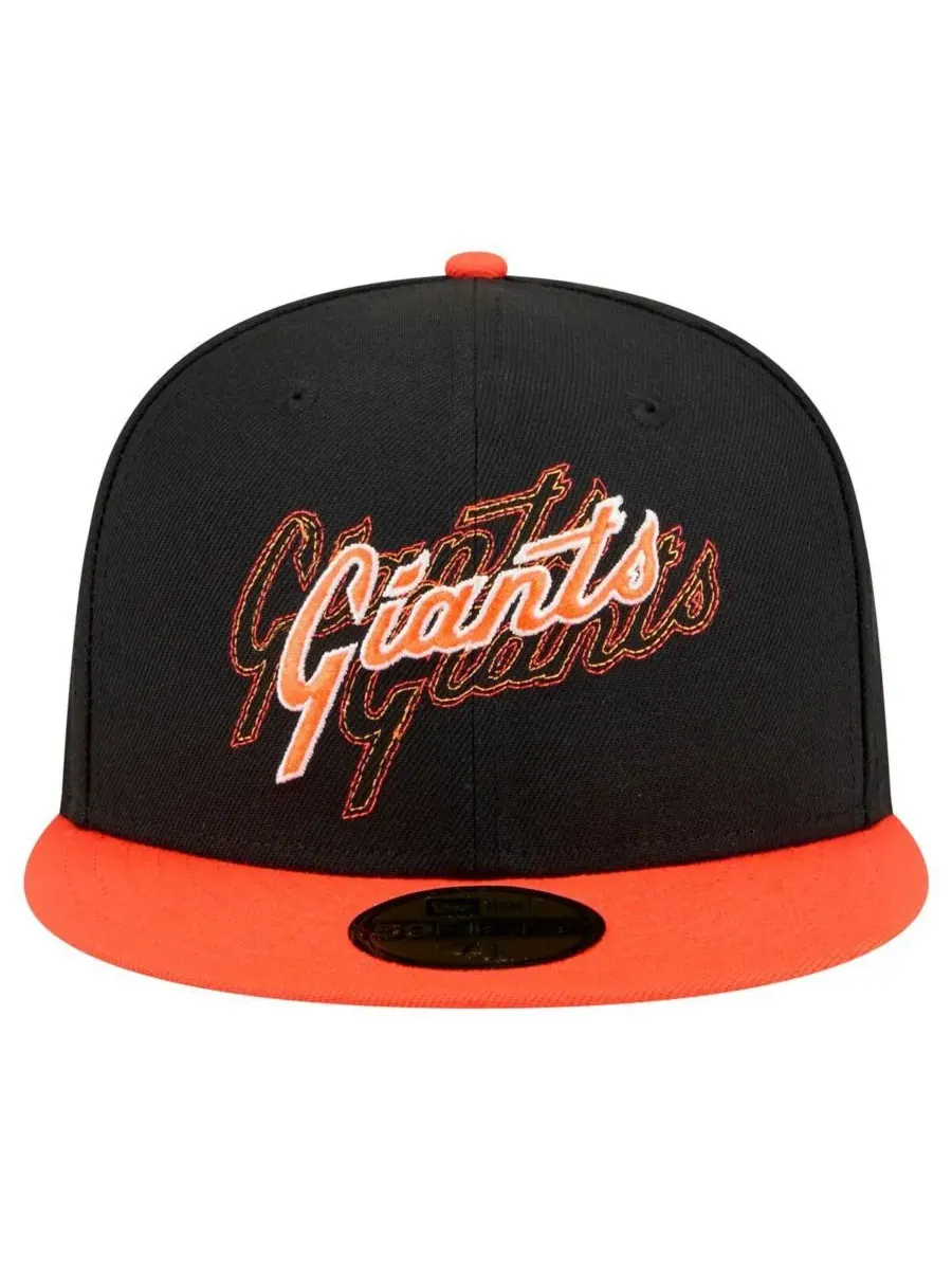 New Era Мужская черная бейсболка San Francisco Giants Shadow Stitch 59FIFTY — изображение 2 из 4, черный