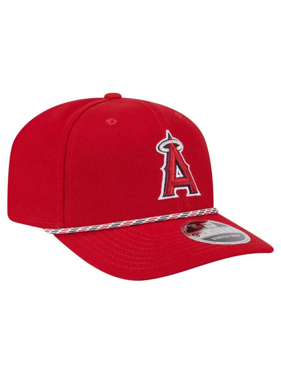 New Era Мужская красная кепка Los Angeles Angels Multi-Rope 9SEVENTY с эластичными застежками — изображение 4 из 5, красный