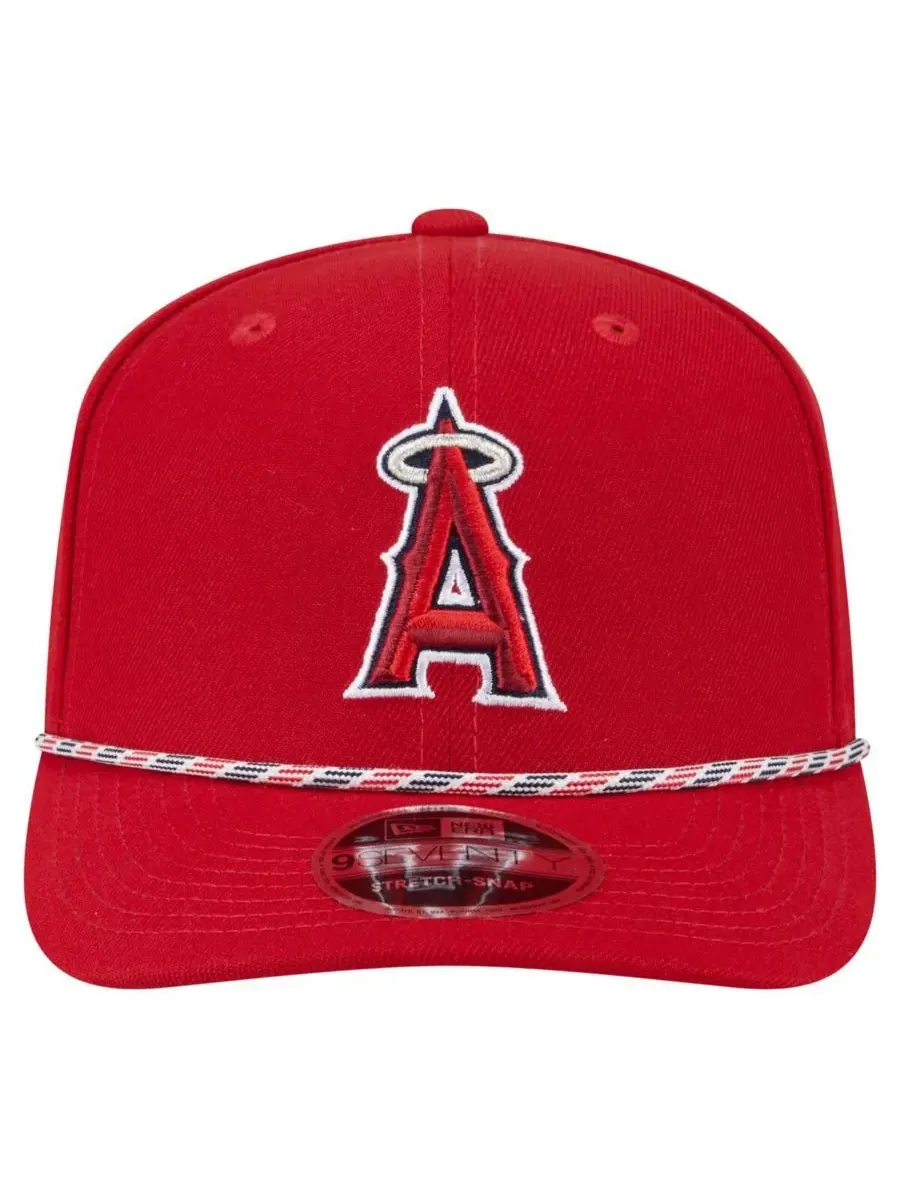New Era Мужская красная кепка Los Angeles Angels Multi-Rope 9SEVENTY с эластичными застежками — изображение 5 из 5, красный