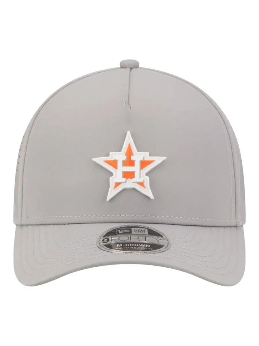 Бейсболка New Era Houston Astros Micro Logo 9FORTY M-Crown A-Frame Adjustable Hat — изображение 2 из 5, серый