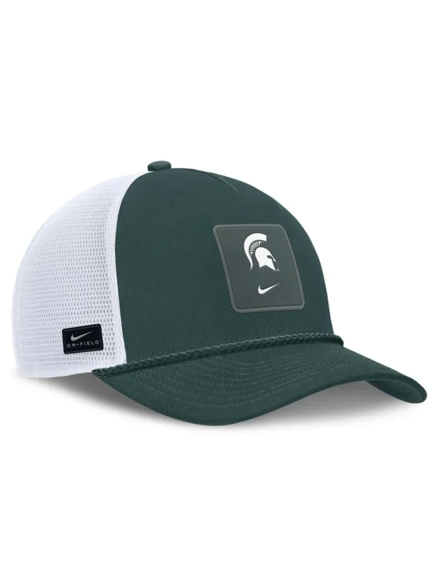 Бейсболка-тракер с принтом Michigan State Spartans Nike — изображение 3 из 4, зеленый белый