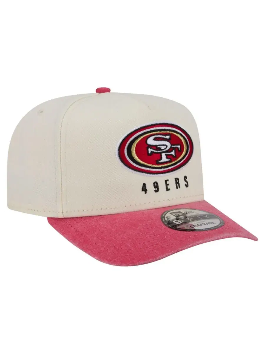 Кепка-снэпбек New Era Washed A-Frame 9FIFTY — изображение 4 из 5, кремовый