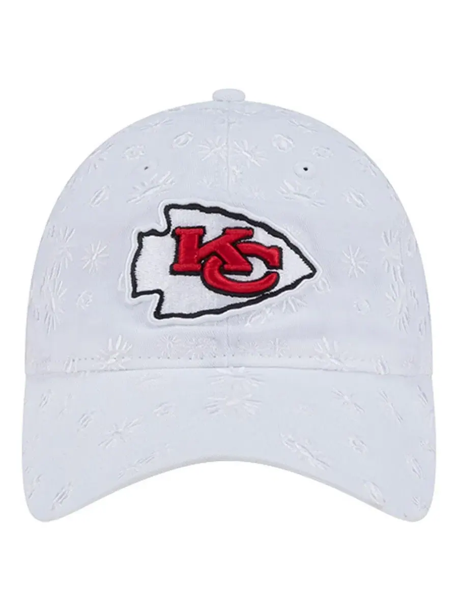 Кепка New Era 9TWENTY с вышивкой Kansas City Chiefs — изображение 2 из 5, белый