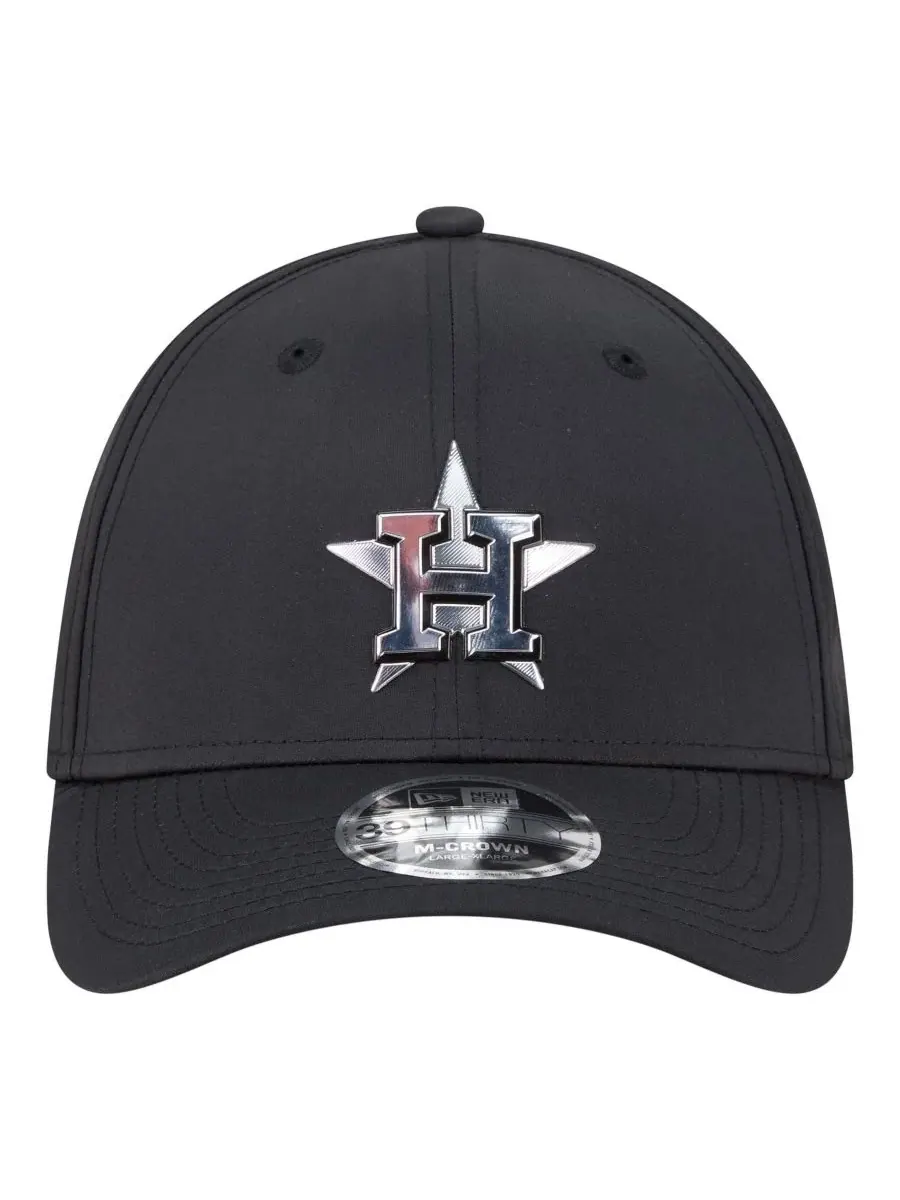Бейсболка New Era с металлическим логотипом Houston Astros — изображение 2 из 5, черный