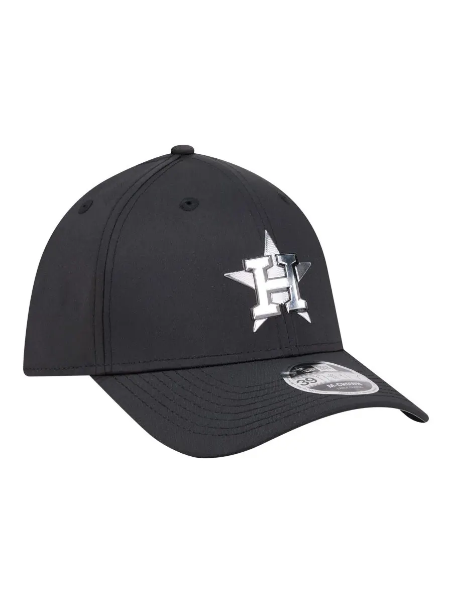 Бейсболка New Era с металлическим логотипом Houston Astros — изображение 3 из 5, черный