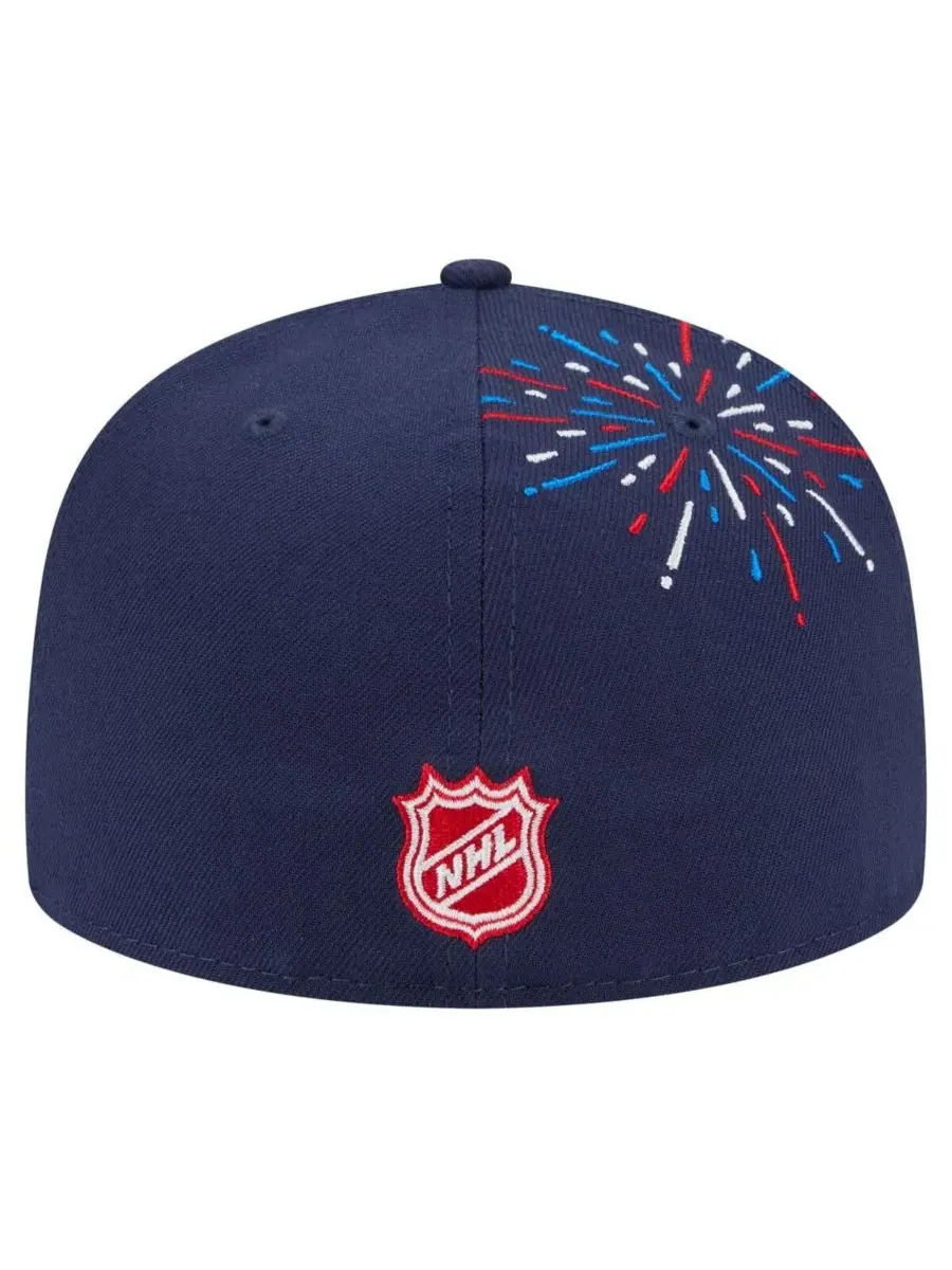 New Era Мужская темно-синяя бейсболка Detroit Red Wings Americana Fireworks 59FIFTY — изображение 4 из 4, темно-синий