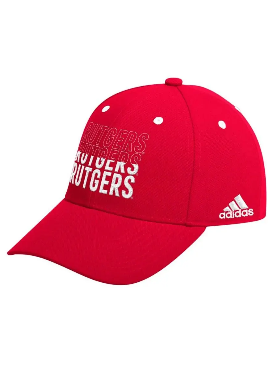 Adidas Мужская кепка с регулируемой посадкой и полуоткрытой задней частью, цвета алого цвета, с