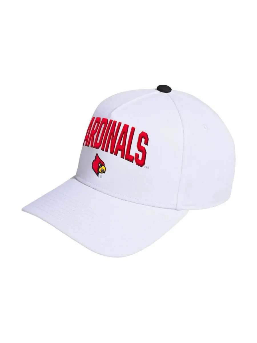 Adidas Мужская и женская белая регулируемая бейсболка Louisville Cardinals Locker Room A-Frame