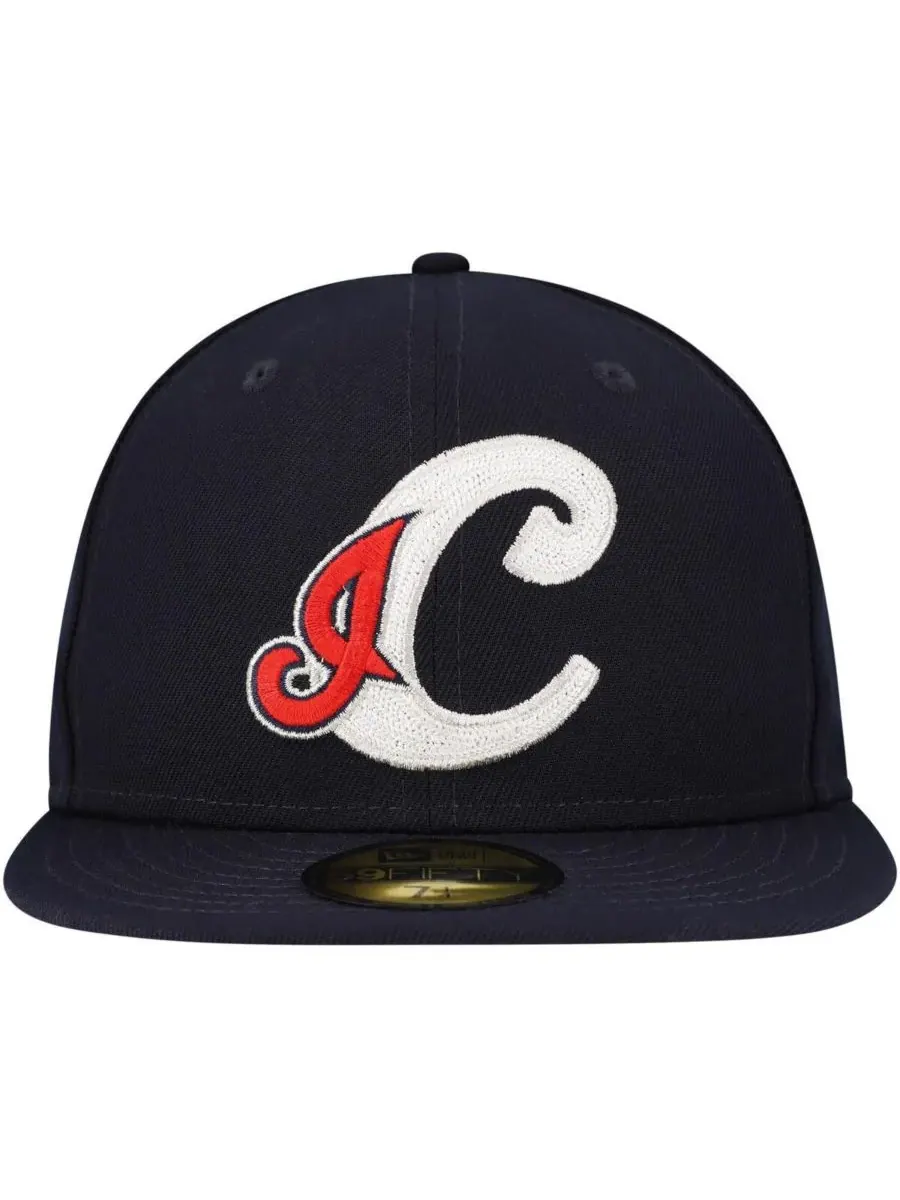 New Era Мужская темно-синяя бейсболка Cleveland Indians Cooperstown Collection Duo Logo 2.0 59FIFTY — изображение 2 из 4