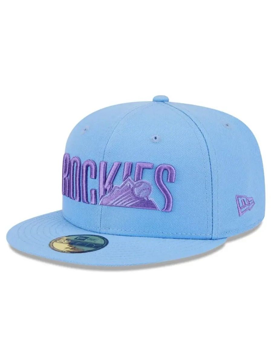 New Era Мужская светло-голубая бейсболка Colorado Rockies 2025 City Connect Fan Pack 59FIFTY Fitted