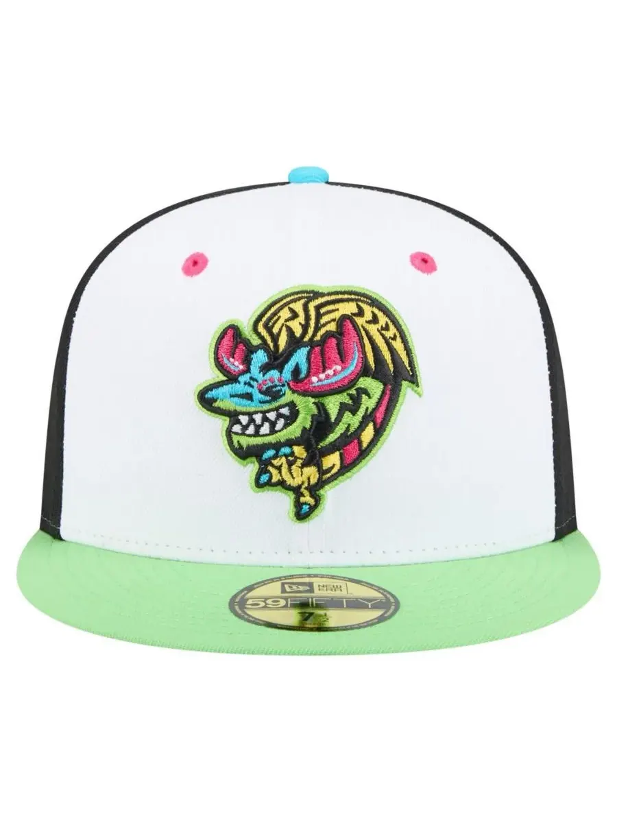 New Era Мужская кепка Modesto Nuts Copa de la Diversion 59FIFTY белого/светло-зеленого цвета — изображение 2 из 4