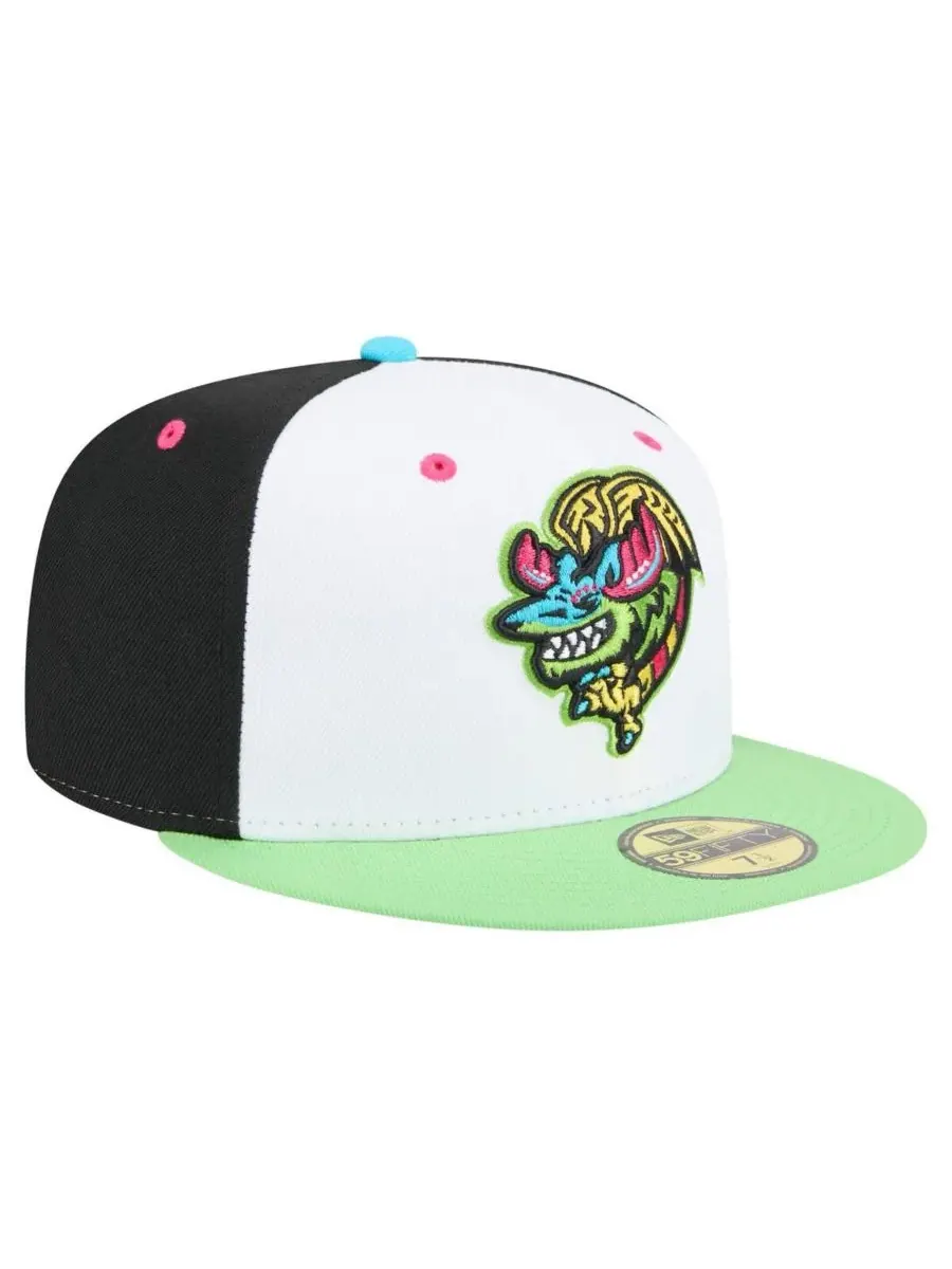 New Era Мужская кепка Modesto Nuts Copa de la Diversion 59FIFTY белого/светло-зеленого цвета — изображение 3 из 4